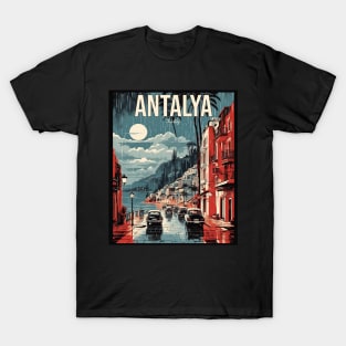 Antalya Turkey Vintage Retro Travel Tourism T-Shirt